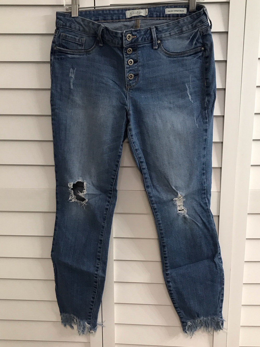 Jessica Simpson Distressed Women's Blue Denim Jeans